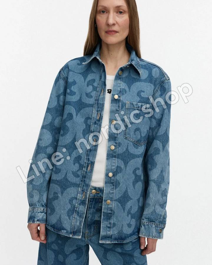 Marimekko Maridenim Vaihe Keidas 牛仔襯衫・靛藍（2）