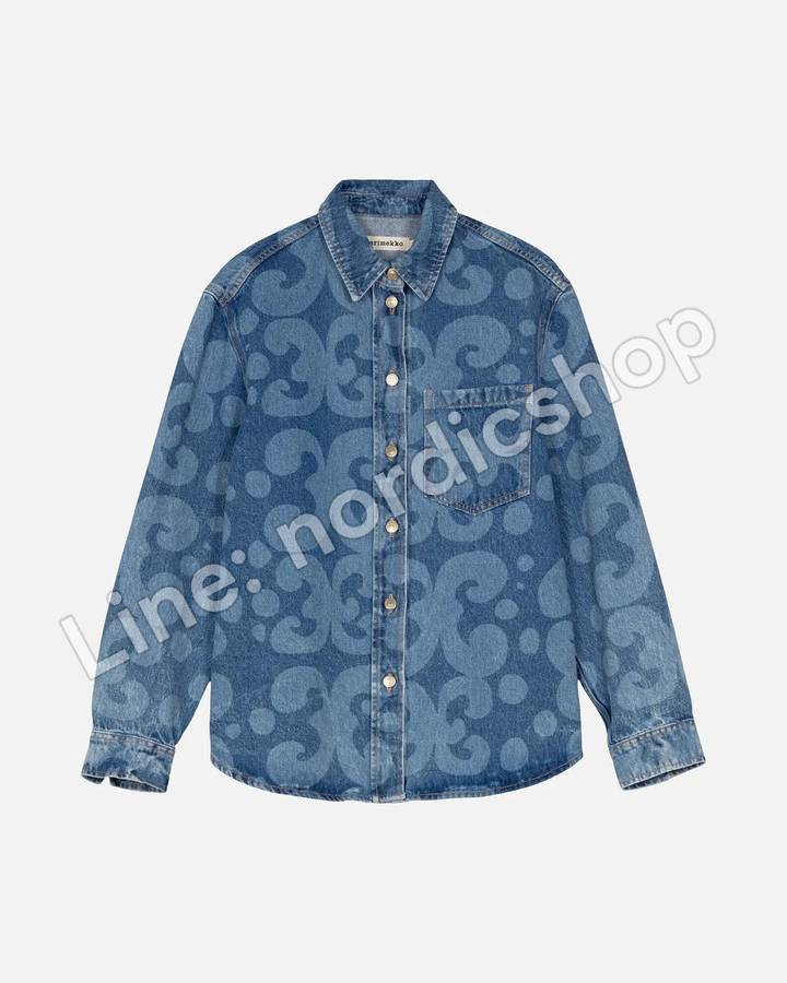 Marimekko Maridenim Vaihe Keidas 牛仔襯衫・靛藍（3）