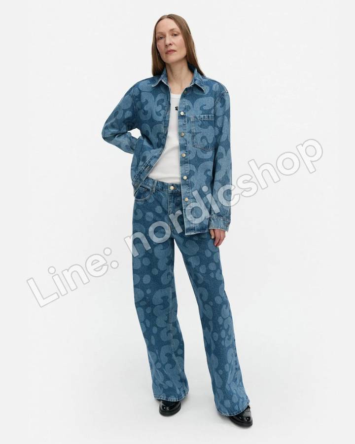 Marimekko Maridenim Vaihe Keidas 牛仔襯衫・靛藍