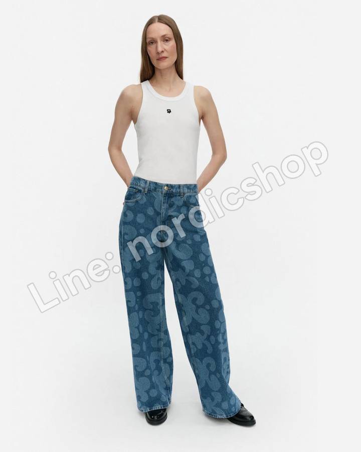 Marimekko Maridenim Loose Keidas 牛仔褲・靛藍