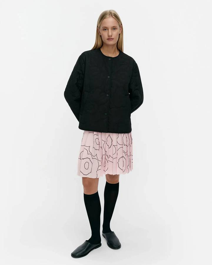 Marimekko Kapseli Piirto Unikko 絎縫外套・黑色(2)