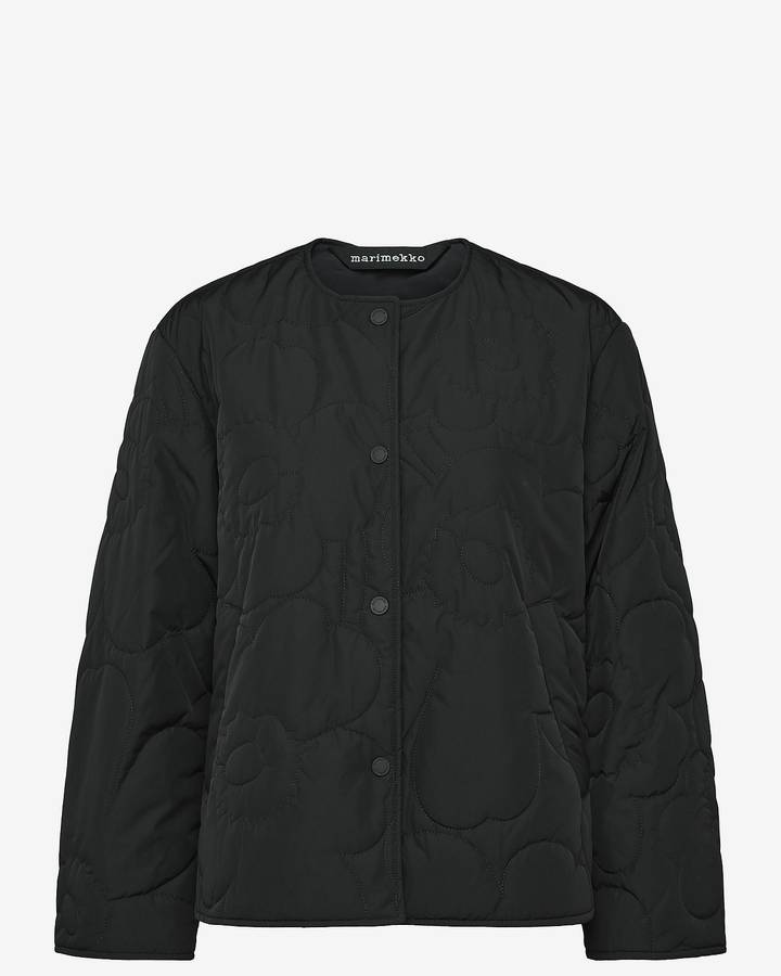 Marimekko Kapseli Piirto Unikko 絎縫外套・黑色(3)