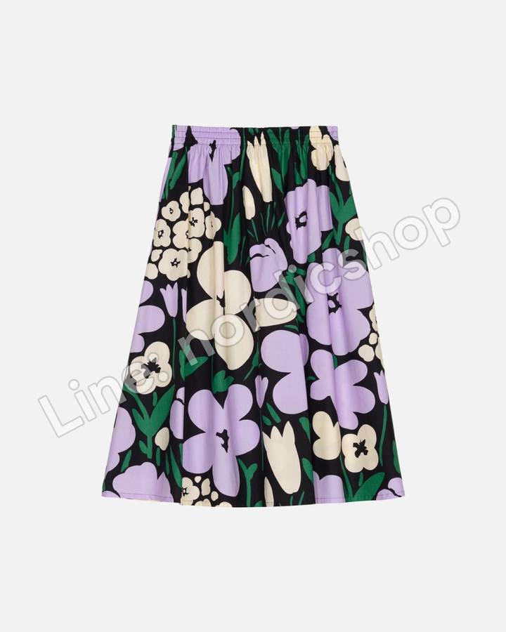 Marimekko Garrel Talkoot 裙子・黑色、丁香紫、綠色、米白(2)
