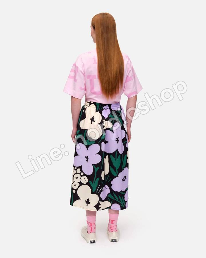 Marimekko Garrel Talkoot 裙子・黑色、丁香紫、綠色、米白(4)