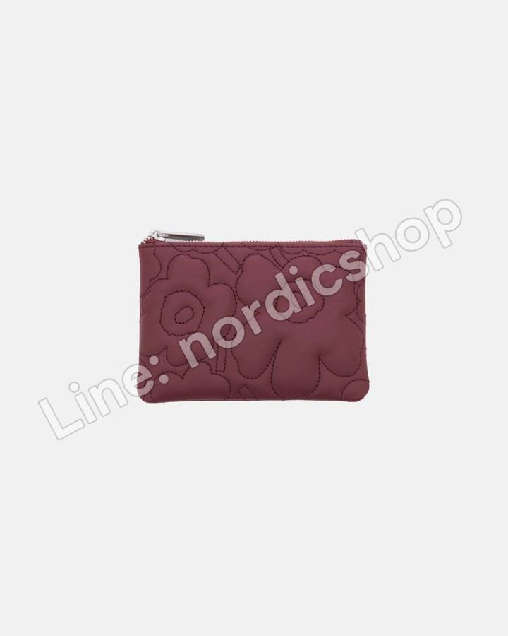 Marimekko Pouch Wallet Unikko 皮夾・酒紅(2)