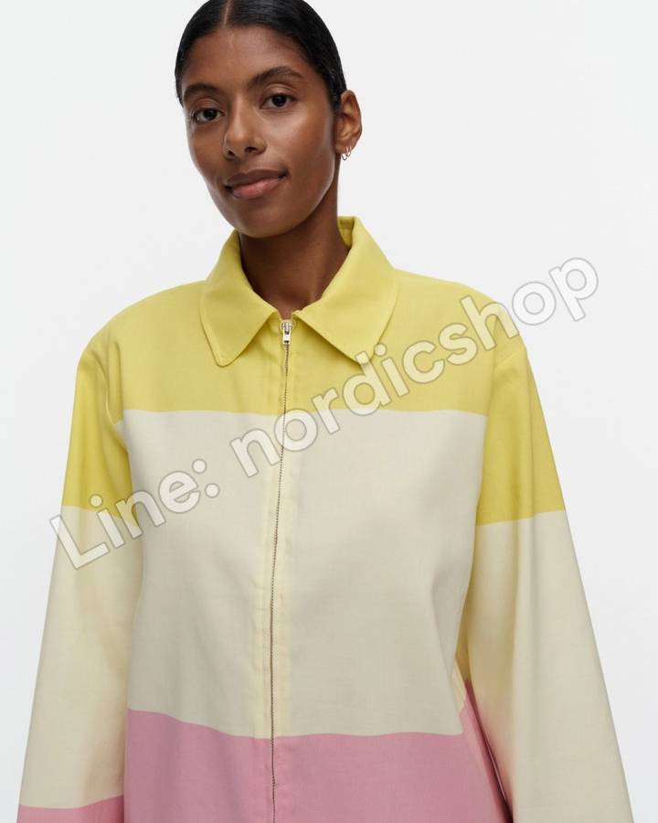 Marimekko Kirjaimet Hennika 上衣・黃色、淺黃、玫瑰粉(2)