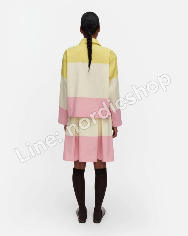Marimekko Kirjaimet Hennika 上衣・黃色、淺黃、玫瑰粉(4)