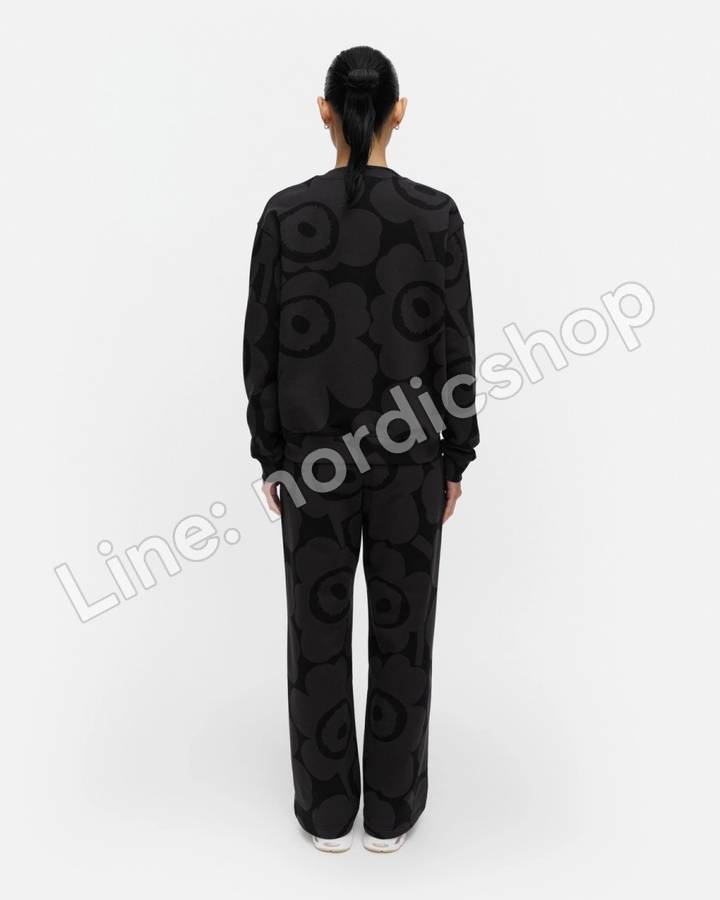 Marimekko Varret Unikko Kioski 棉質休閒褲・黑色、灰色(3)